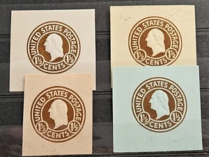 US Cut Square Sc U481-84, 1.5c brown, Mint (U482, Used) CV$7.25 (504C89) - Picture 1 of 1