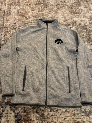 Iowa Hawkeyes Men’s Gray Full Zip Jacket NCAA Colosseum Athletics Medium - Image 1 of 4