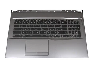 Oryginalna klawiatura MSI 95717E71EC24 z Topcase DE (niemiecki) czarno-szara z B - Zdjęcie 1 z 2