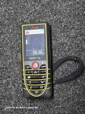 Medidor de distancia láser de precisión Leica DISTO D5 negro amarillo medida usado Foto 1 de 3