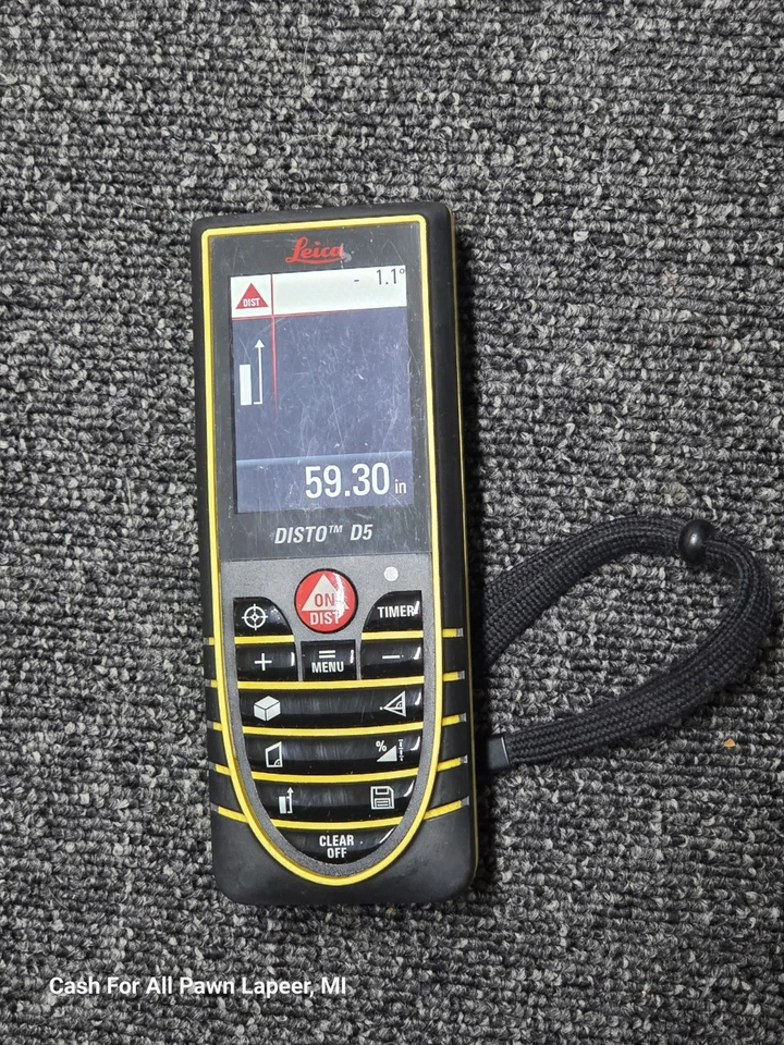 Medidor de distancia láser de precisión Leica DISTO D5 negro amarillo medida usado Foto 1 de 3
