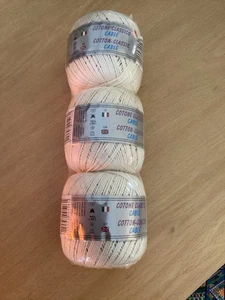 JOB LOT CROCHET COTTON 3x50g NEW AND UNUSED. SOLD AS SEEN. NO RETURNS - Picture 1 of 2