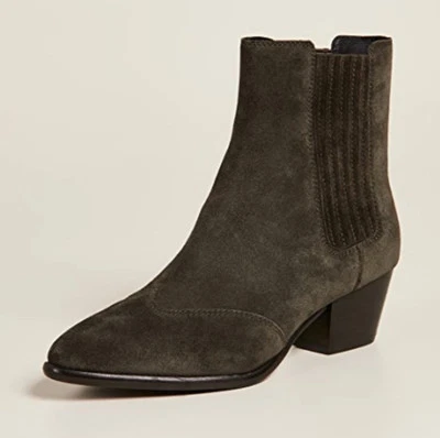 Botas Ash Hook Bis 37 Tobillo Gamuza Verde Occidental Tacón Bloque Punta Vaquero Foto 1 de 4