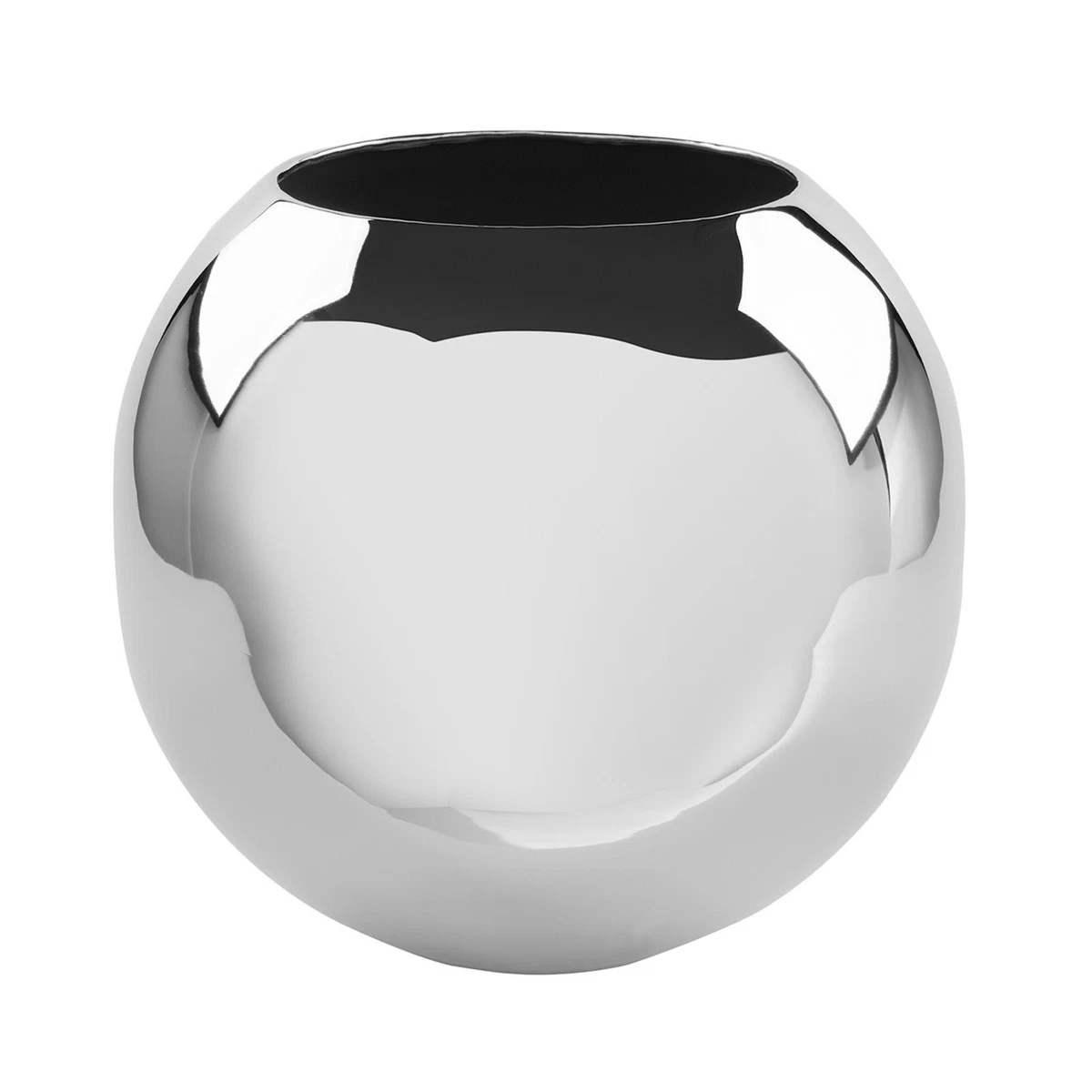 Fink Schmale Vase Aus Gehämmertem Eisen – 20 Cm Höhe, Silberfarben | Blumenvase Für Modernes Interior