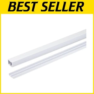 Durable 1/4" White PVC Sliding Door Track - Effortless Installation, Made in USA - Picture 1 of 8