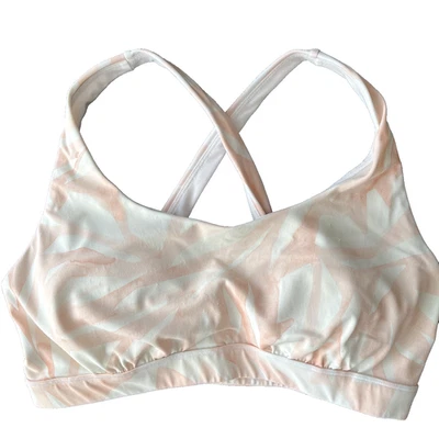 Athleta South Beach Bikini Swimsuit Top  Bra 36D/DD Tropical Underwire Pink - Image 1 of 4