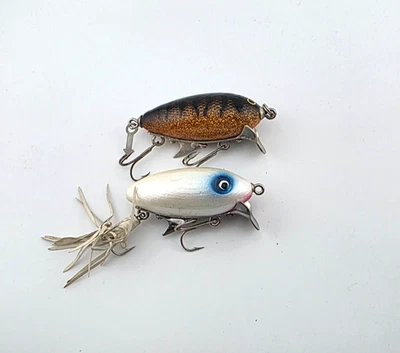 (2) Vintage Strike King Wood Scout Crankbait Fishing Lures Lot of 2 - Image 1 of 3