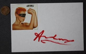 Eurythmics Rock Star Annie Lennox signed / autographed 1992 photocard  SCARCE -- - Picture 1 of 1