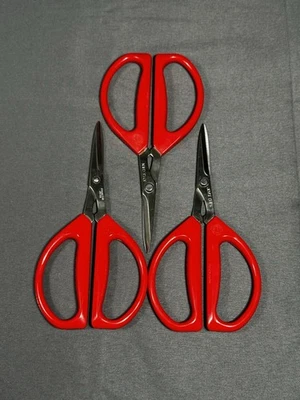 x3 Pares De Tijeras Joyce Chen De Colección Color Rojo Acero Inoxidable Japón Afilado Limpio Foto 1 de 4