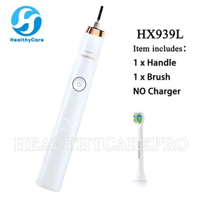 Mango de cepillo de dientes eléctrico Philips DiamondClean Classic serie 9000 HX939L dorado Foto 1 de 4