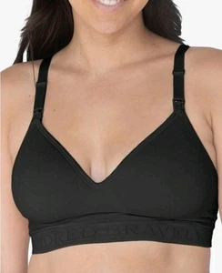 Kindred Bravely Sublime Sports Bra Pumping Nursing Black Sz L NEW Hands Free - Picture 1 of 7
