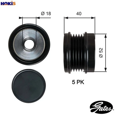 ALTERNATOR FREEWHEEL CLUTCH OAP7209 FOR MERCEDES-BENZ GLA-CLASS/SUV B-CLASS 2.0L - Image 1 of 4