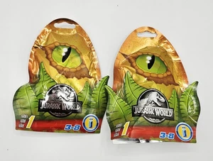 TOTALMENTE NUEVO Lote de 2 Juguetes de Dinosaurios Fisher-Price Jurassic World Series 1 Bolsa Ciega  - Imagen 1 de 2