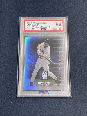 1998 Donruss Elite Tony Gwynn Prized Collection #126 SP #PC526 PSA 9 - Image 1 of 2