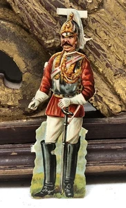 Soldatino vittoriano fustellato 1° salvagente Raffaello Tuck L5 - Foto 1 di 6