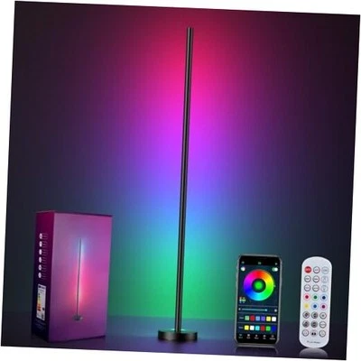 Lámpara de Pie Esquinera, Lámpara Esquinera LED con App y Mando a Distancia, RGBICW 16  Foto 1 de 4