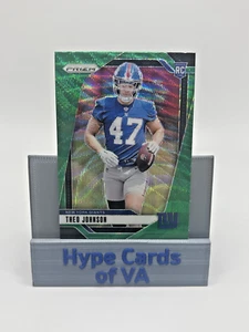 THEO JOHNSON 2024 Panini Prizm Green Wave Prizm Rookie RC #390 New York Giants - Picture 1 of 2