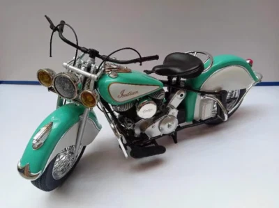 Modelo clásico de simulación de aleación diecast escala 1:6 verde Indian Motorcycle vintage Foto 1 de 4