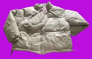 Plus size Sage Cross Body Bag Detail puffer coat size 16 - Picture 1 of 7