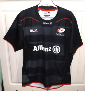 BLK Saracens rugby shirt , Medium, excellent condition #26 UDITH