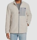 $195 Flag & Anthem Men's White Fleece Full-Zip Up Coat Sherpa Jacket Size Medium