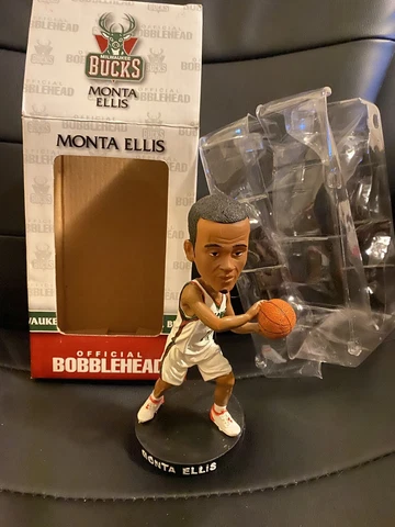 Monta Ellis Milwaukee Bucks SGA Bobblehead Doll NIB Warriors Cover