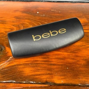 bebe Clamshell Black Gold Lettering Eyeglass Glass Glasses Case Sunglasses - Picture 1 of 4