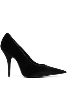 Balenciaga Stiletto Heel Knife Pointed Toe Pumps Women's 37 Black Slip On - Picture 1 of 18