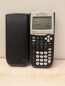 Texas Instrument TI 84 Plus Graphing Calculator W Cover Tested - Picture 1 of 1