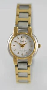 Armitron Watch Womens Gold Silver Stainless Steel Water Resist 30m White Quartz - Picture 1 of 3