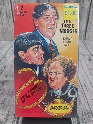 The Three Stooges - Sing a Song of Six Pants/Malice in the Palace (VHS 1985) New - Image 1 of 2