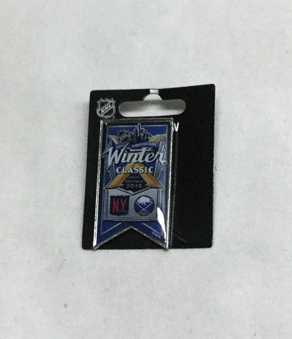 2018 Winter Classic Duel Logo Banner Pin New York Rangers Buffalo Sabres FREESHP Cover