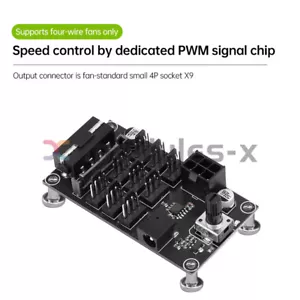 Computer Chassis PWM Violent Fan Speed Controller 9-Channel Fan Hub Controller U - Picture 1 of 18