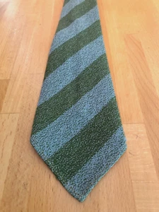 True Vintage 60s Tie - Woven Scottish  - Striped - Munro Spun - PERFECT - Picture 1 of 5