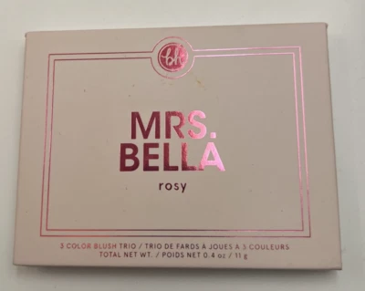 New Mrs. Bella Rosy Blush Trio Palette Mirror Pink 3 Colors Makeup BH Cosmetics - Image 1 of 4