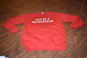 K7- Jerzees Nublend "Son Of A Nutcracker" Red Sweatshirt Size Youth XL - Picture 1 of 3