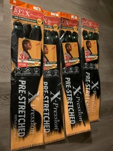 NUOVO SIGILLATO 4 Confezioni Trecce XPRESSION 3X Treccia Pre-Allungata 58" Colore 1B Omaggio S/H - Foto 1 di 6