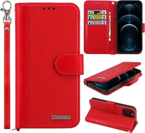 Wallet Case for iPhone PU Leather Flip Cover with Credit Card Holder RFID Block - Picture 1 of 39