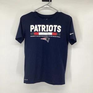 Boys Nike New England Patriots Drifit Tee shirt medium navy blue/white/red - Picture 1 of 4
