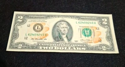 2013  Clemson's Fans Tiger Paw Stamped $2 Two Dollar Bill Circulated But Nice  - Image 1 of 4