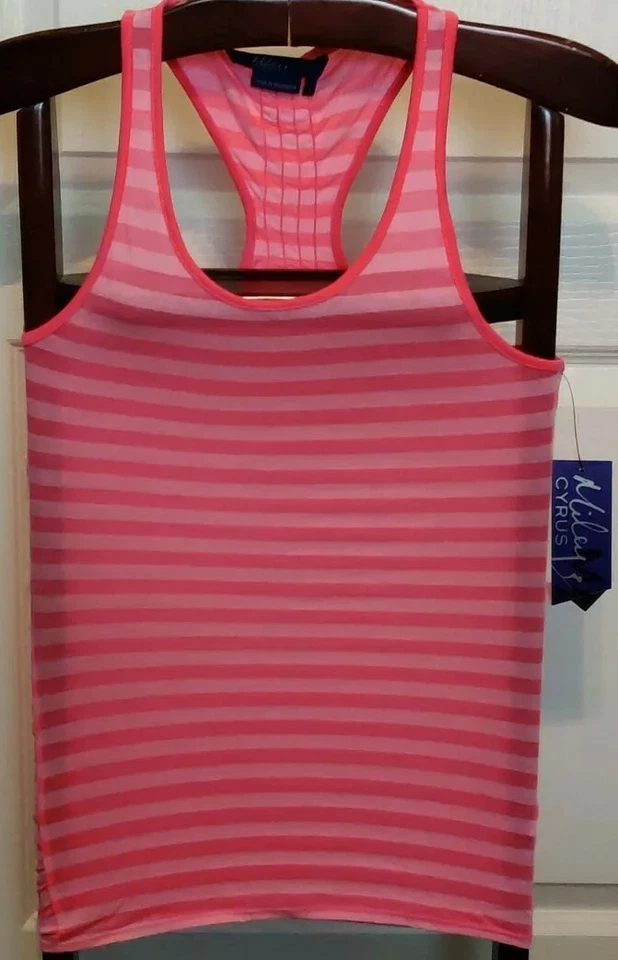 NWT Miley Cyrus / Max Azria Pink Coral Raceback Tank Top (Women's Small) - Image 1 of 2