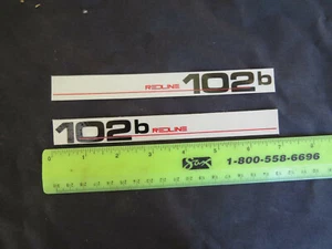 REDLINE 1980s DECALS 102b RED BLACK BMX CRUISER STICKERS VINTAGE NOS - Picture 1 of 1