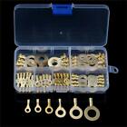 150Pcs Car Non-Insulated Ring Cable Lugs Wire Cable Brass Connector Terminal Kit
