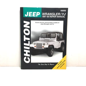 Chilton Jeep Wrangler/YJ 1987-95 repair manual w/ wiring & vacuum diagrams 40650 - Picture 1 of 17
