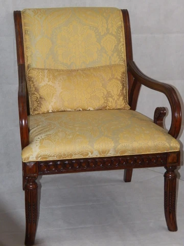British Colonial Armchair in Scalamandre "Reggio" Cover