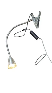 Argos LED Clip On Desk Lamp Light Adjustable Clear - Picture 1 of 5