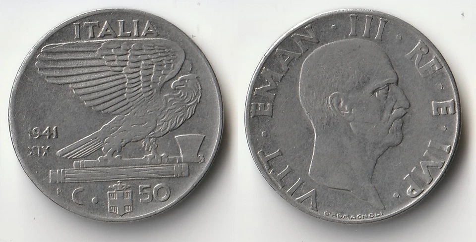 Moneda de 50 centesimi Italia 1941 #2 Foto 1 de 1