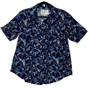 Blusa Sandrine Rosa Estampado Hoja Abotonada Mujer XS NUEVA CON ETIQUETAS Gran Tamaño Hecha en EE. UU. - Imagen 1 de 8