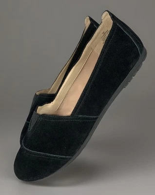 Easy Spirit E360 Women Aubriana Black Suede Slip-On Comfort Loafers Shoe, 9W NEW - Image 1 of 4