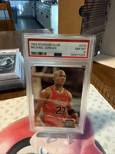 1992 Topps Stadium Club Michael Jordan Members Only #210 Rare And PSA 8 NM-MT - Bild 1 von 6
